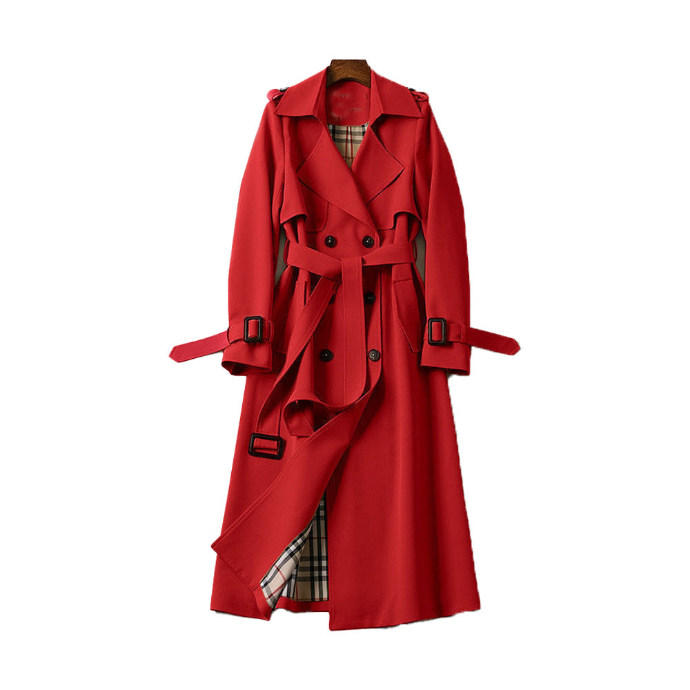 | Women's Double-Breasted Belted Trench Coat