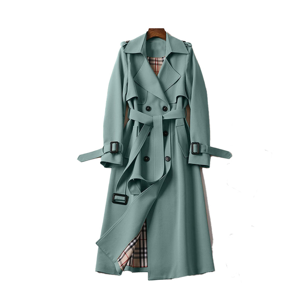 | Women's Double-Breasted Belted Trench Coat