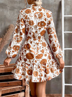 Margaret Ruffle Hem Floral Mini Dress