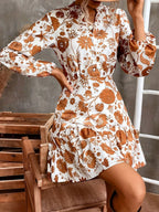 Margaret Ruffle Hem Floral Mini Dress