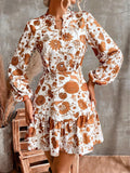 Margaret Ruffle Hem Floral Mini Dress