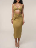 Marina Cutout Halter Maxi Dress