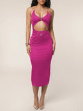 Marina Cutout Halter Maxi Dress
