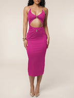 Marina Cutout Halter Maxi Dress