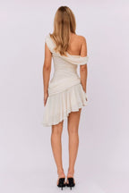Matilde Chic One Shoulder Chiffon Mini Dress Boutique Collection