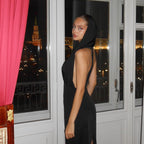 Idealistic Hood Backless Maxi Dress