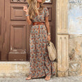 Estefanía Chic Maxi Ibiza Dress Including Belt Statement Occasion Edit