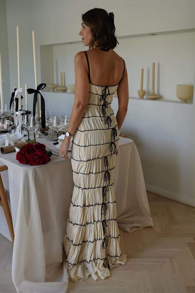 Cecilia Exclusive Maxi Dress with Ruffle Tunnel Premium Wardrobe Essential