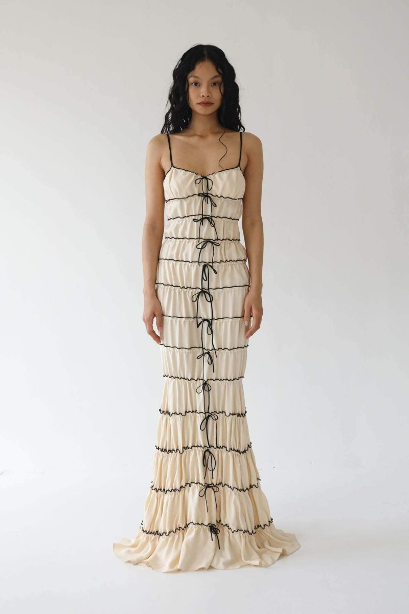 Cecilia Exclusive Maxi Dress with Ruffle Tunnel Premium Wardrobe Essential
