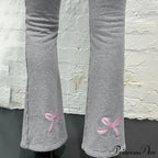 Merino Wool Knitted Office Lady Simple High Waist Straight Pants