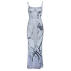 Mermaid Skeleton Print Dress