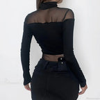Mesh Bodysuit Knit Top