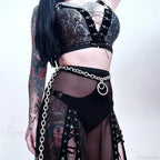 Mesh High Split Long Party Skirt