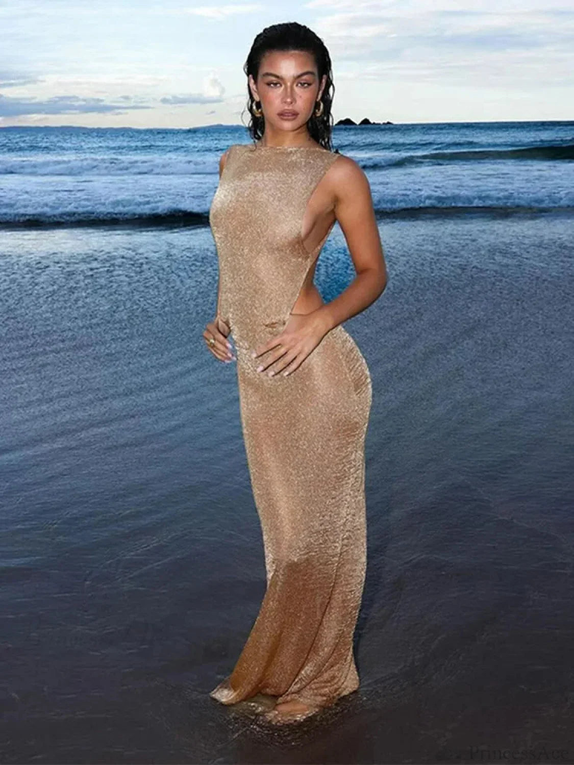 Mesh Patchwork Mini Party Dress