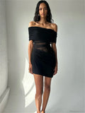 Mesh Patchwork See-Through Mini Dress