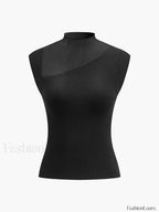 Mesh Patchwork Sleeveless Top