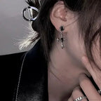 Metal Punk Dark Sword Dagger Stud Earring
