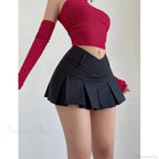 Micro A-Line V Waist Skirt