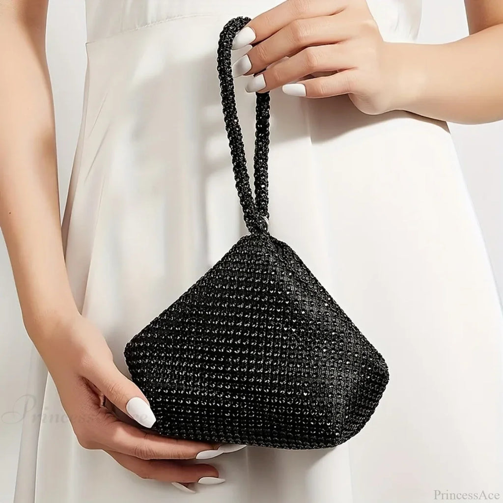 Mini Glitter Rhinette Evening Wristlet