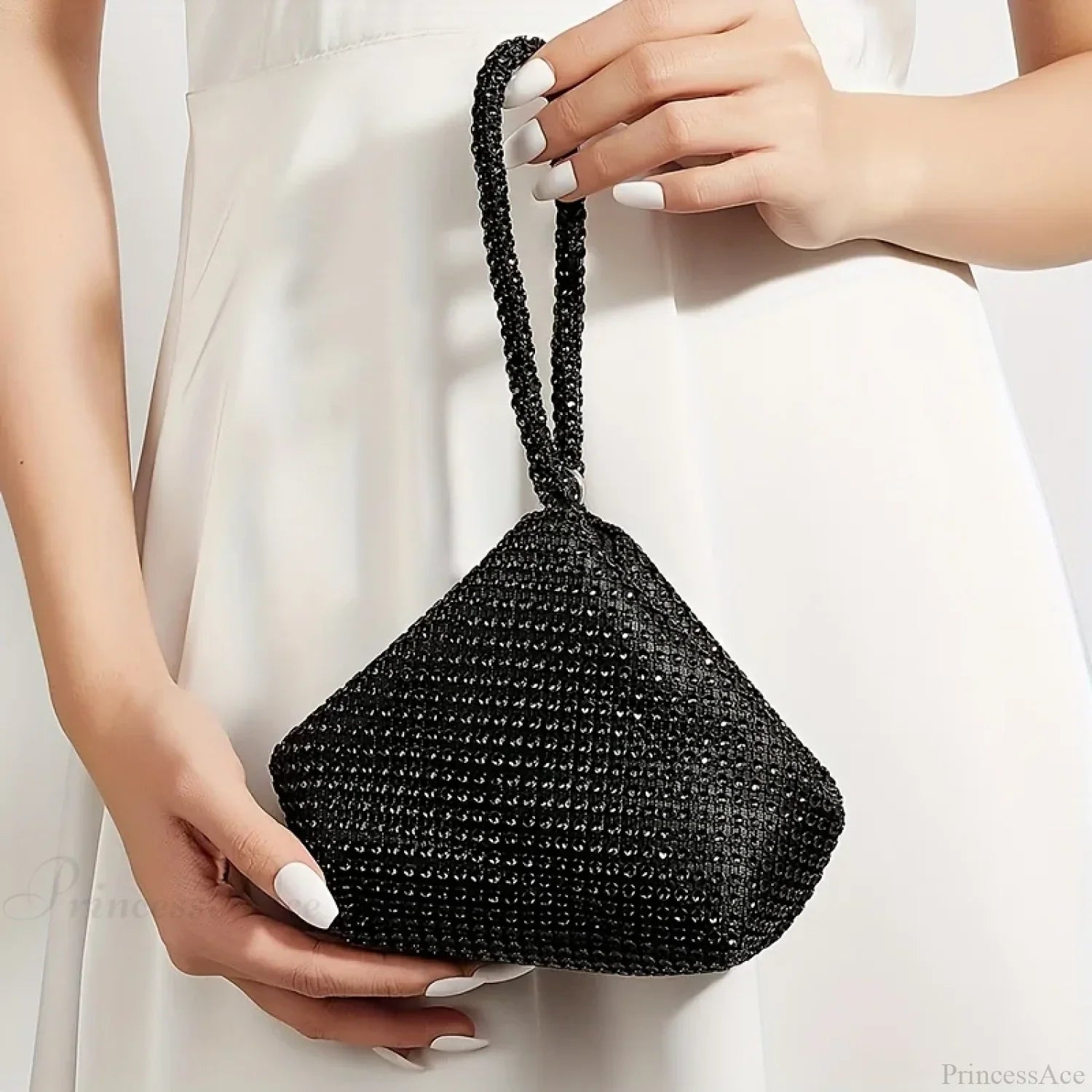 Mini Glitter Rhinette Evening Wristlet