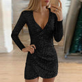 Zulema Timeless Mini Glitter Dress for Women Elevated Occasion Wear