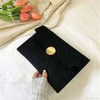 Minimalism Felt Indentation Clutch Wristlet