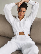Minimalist Cotton Two Piece Pants Set
