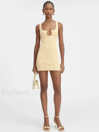Minimalist Knit Party Mini Dress