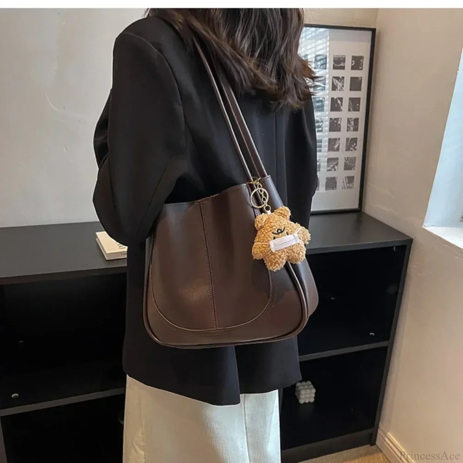 Minimalist PU Leather Shoulder Bag