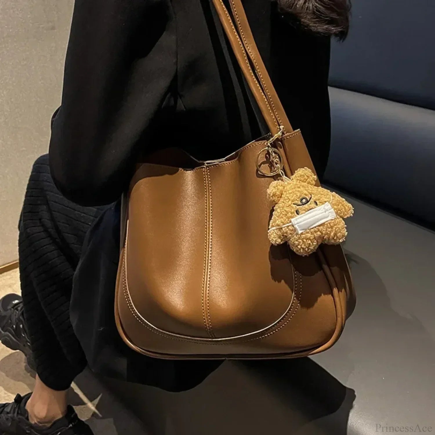 Minimalist PU Leather Shoulder Bag