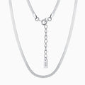 Minimalist Sterling Silver 1.8MM Flat Snake Chain Necklace