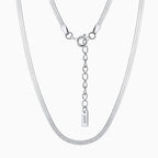 Minimalist Sterling Silver 1.8MM Flat Snake Chain Necklace