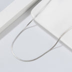 Minimalist Sterling Silver 1.8MM Flat Snake Chain Necklace
