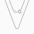 Sterling Silver 0.6MM Polished Box Chain Necklace Minimalist Design