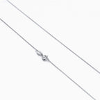 Sterling Silver 0.6MM Polished Box Chain Necklace Minimalist Design