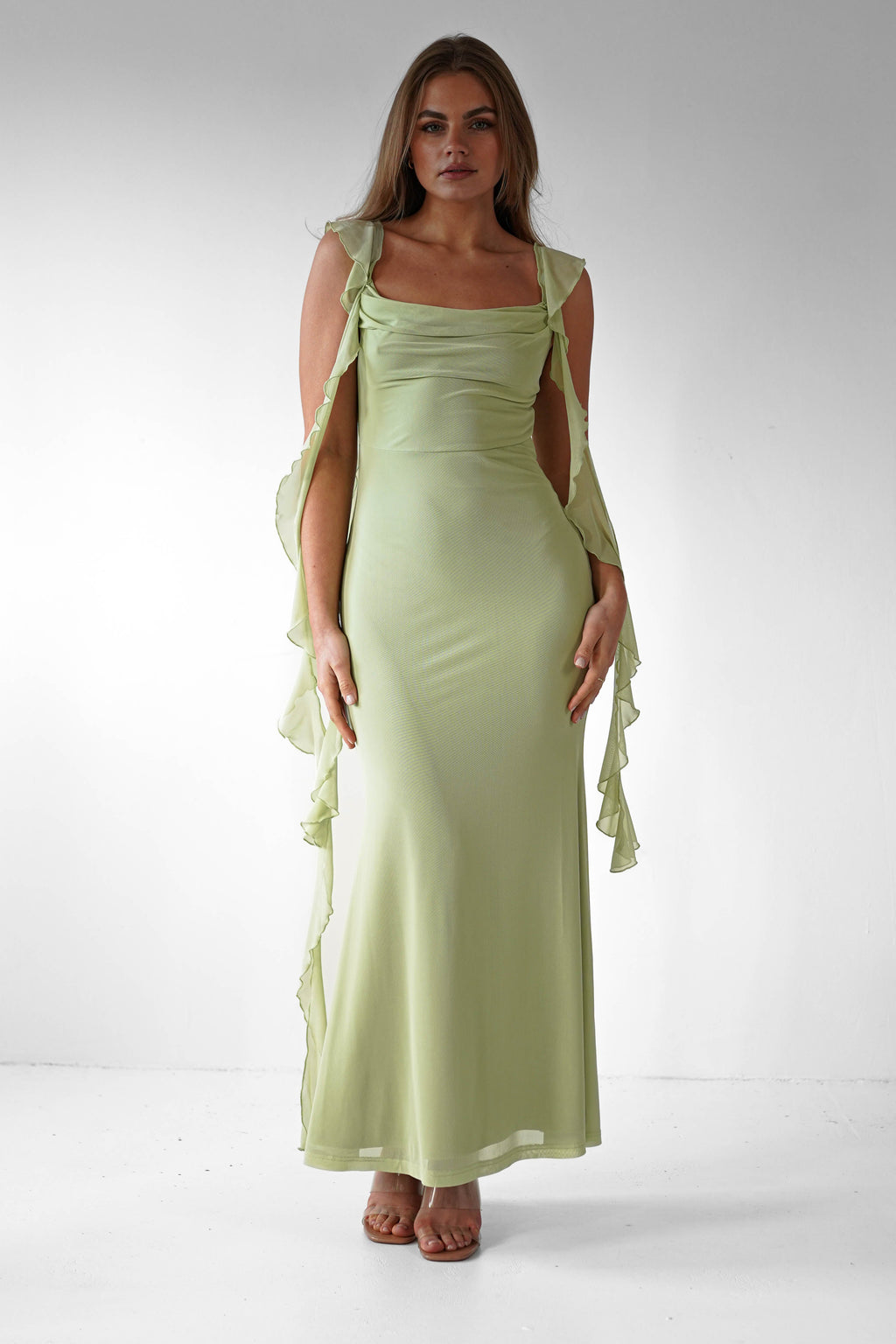 Salma Elevated Sutton Ruffle Midaxi Dress Boutique Collection