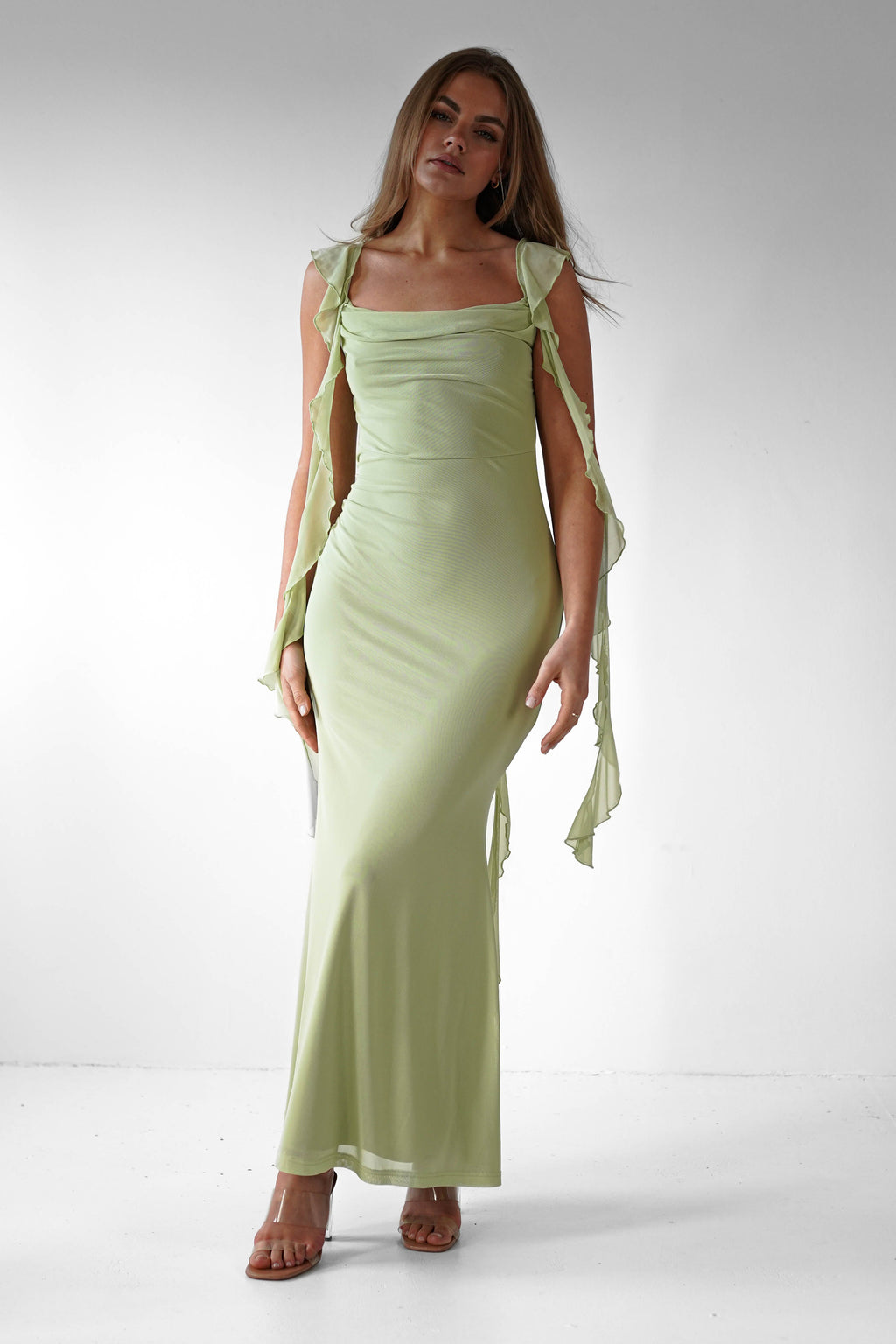 Salma Elevated Sutton Ruffle Midaxi Dress Boutique Collection