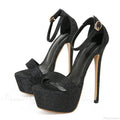 Model Catwalk Sequined Platform Sandals Sexy Open-Toe Party Stripper Pole-Dance Nachtclub High Heel