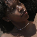 Braided Silver Wheat Chain Choker Necklace