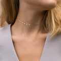 Gold Plated Single Link Chain Choker Necklace