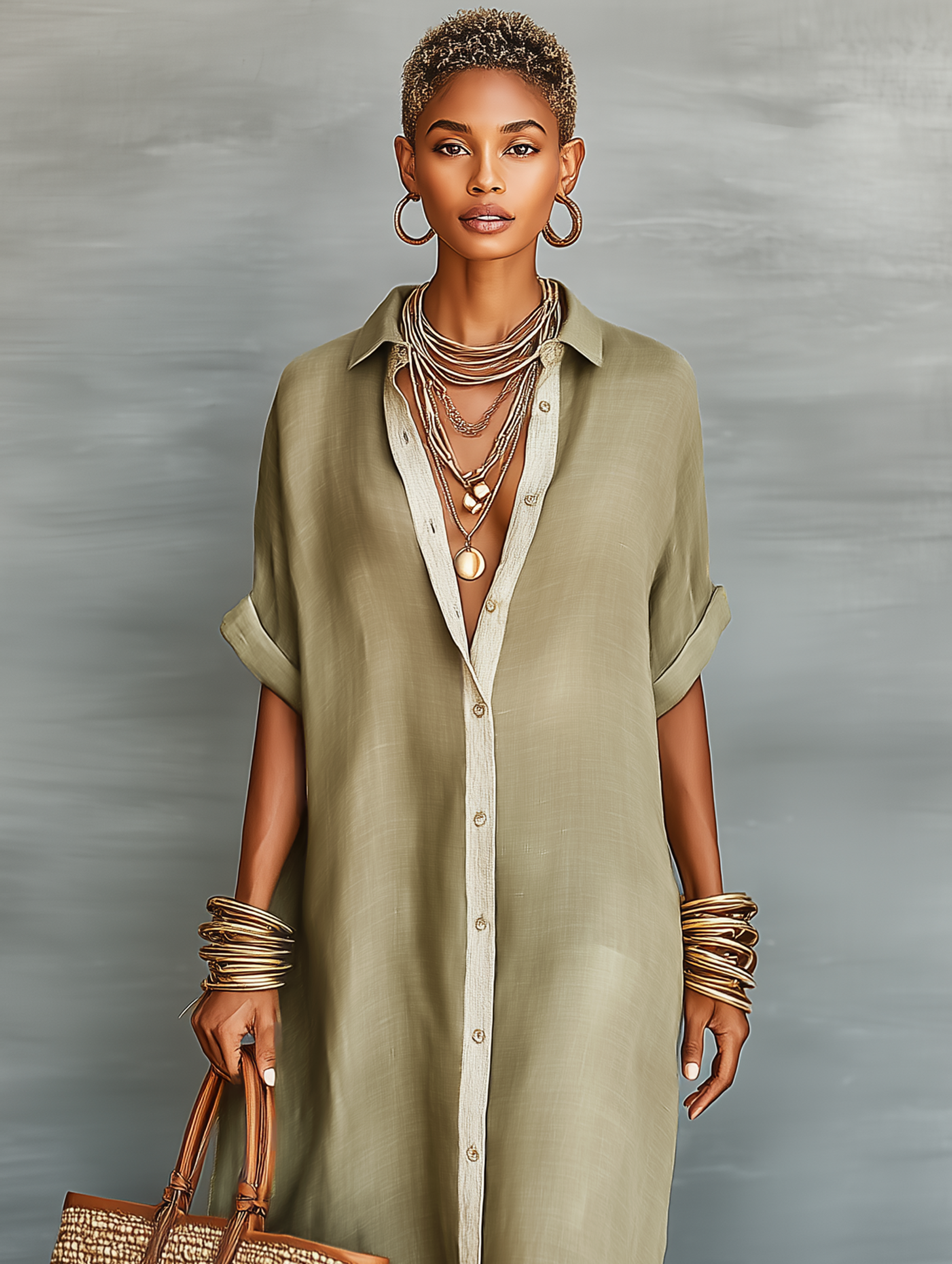 | Linen Maxi Dress
