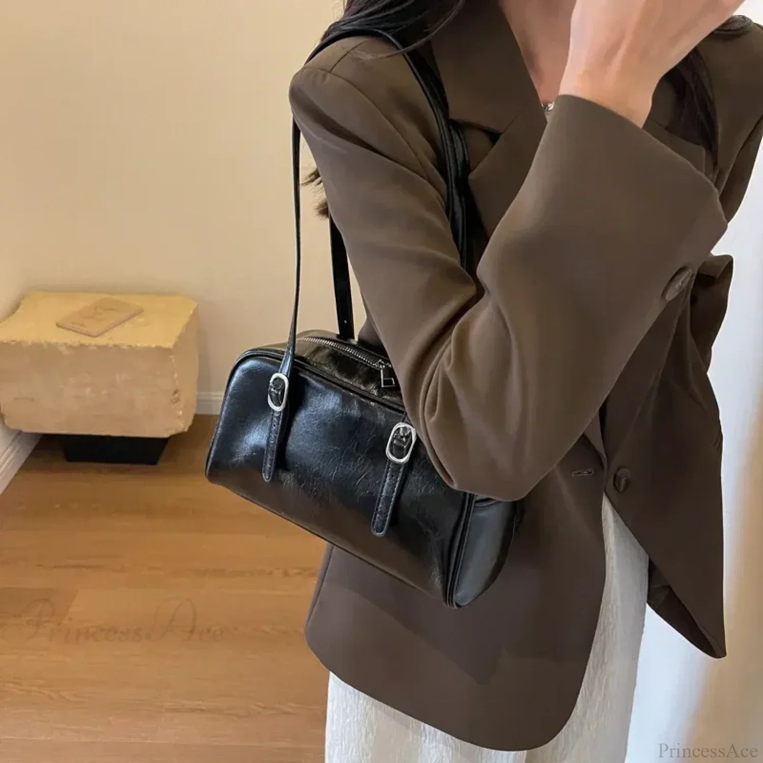 Monochrome Fashion Boston Shoulder Crossbody Bag
