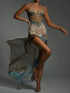 Alexa Leopard Sleeveless Maxi Dress