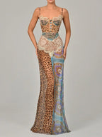 Alexa Leopard Sleeveless Maxi Dress