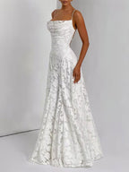 Party Dresses Jacquard Maxi Slip Dress With Backless Design For Summer Events 2026