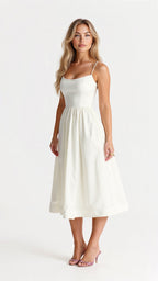 Mia Premium Off the Shoulder Midi Dress Elevated Occasion Wear