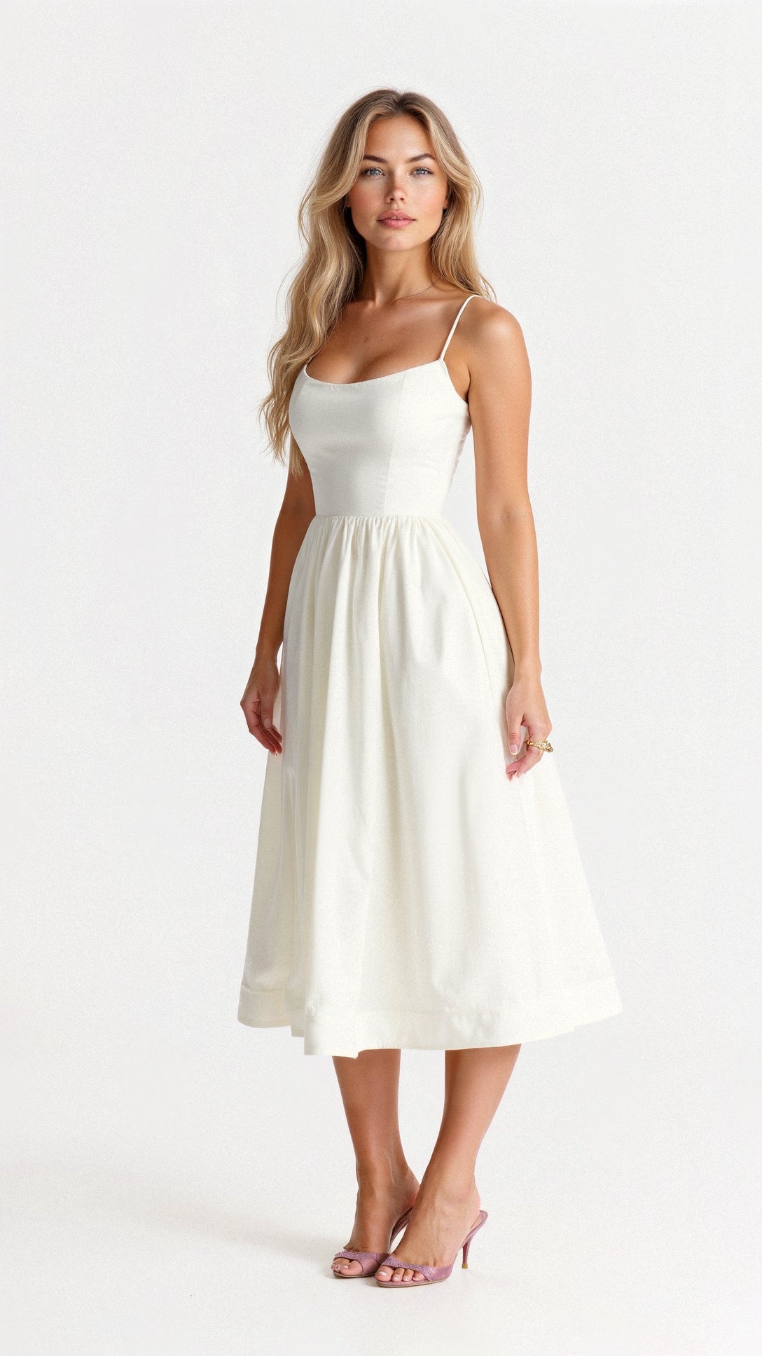 Mia Premium Off the Shoulder Midi Dress Elevated Occasion Wear
