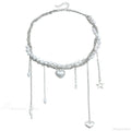 Multi-layer Heart Tassel Pearl Star Pendant Necklace