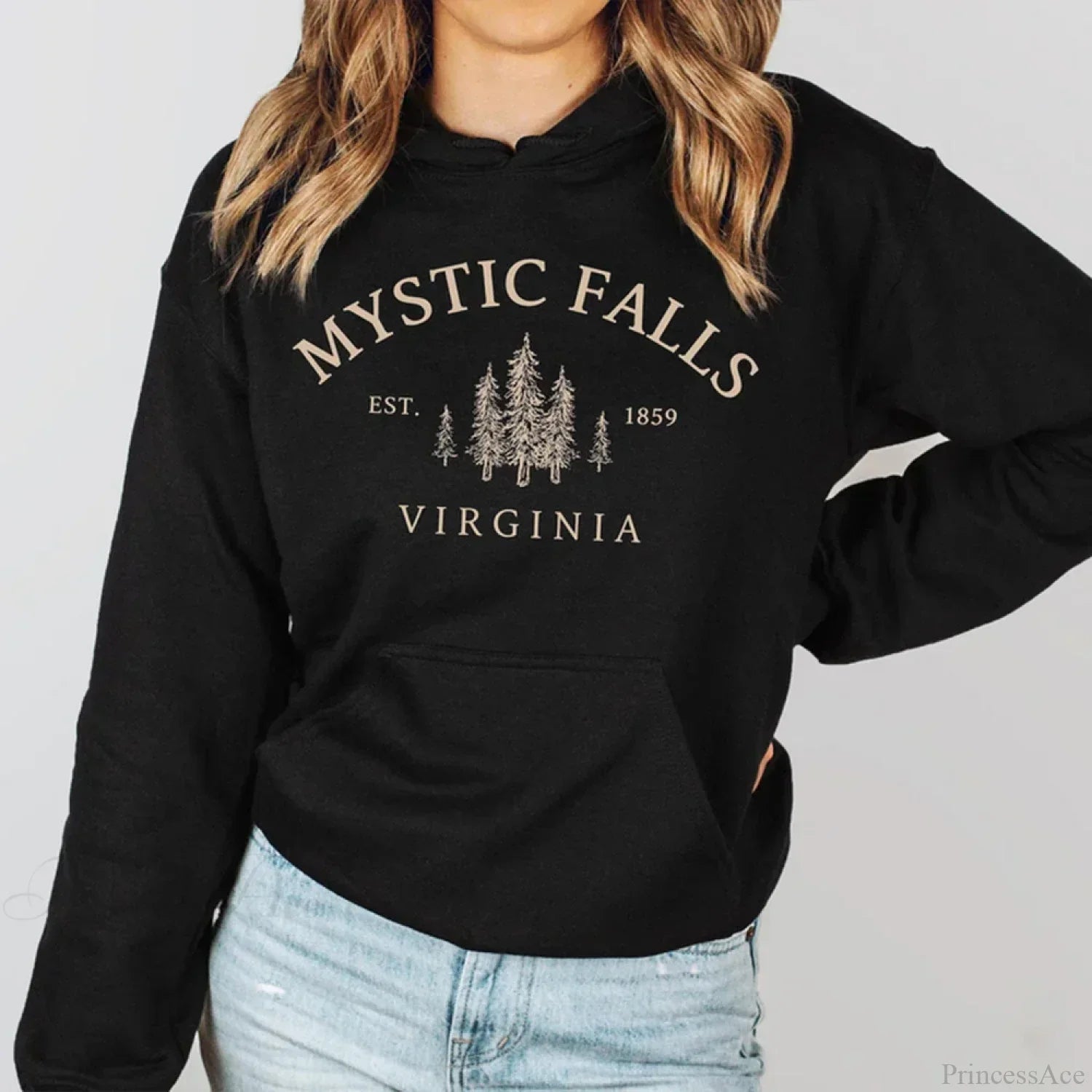 Mystic Falls Virginia Salvatores Vampire Fan Unisex Long Sleeve Hoodie
