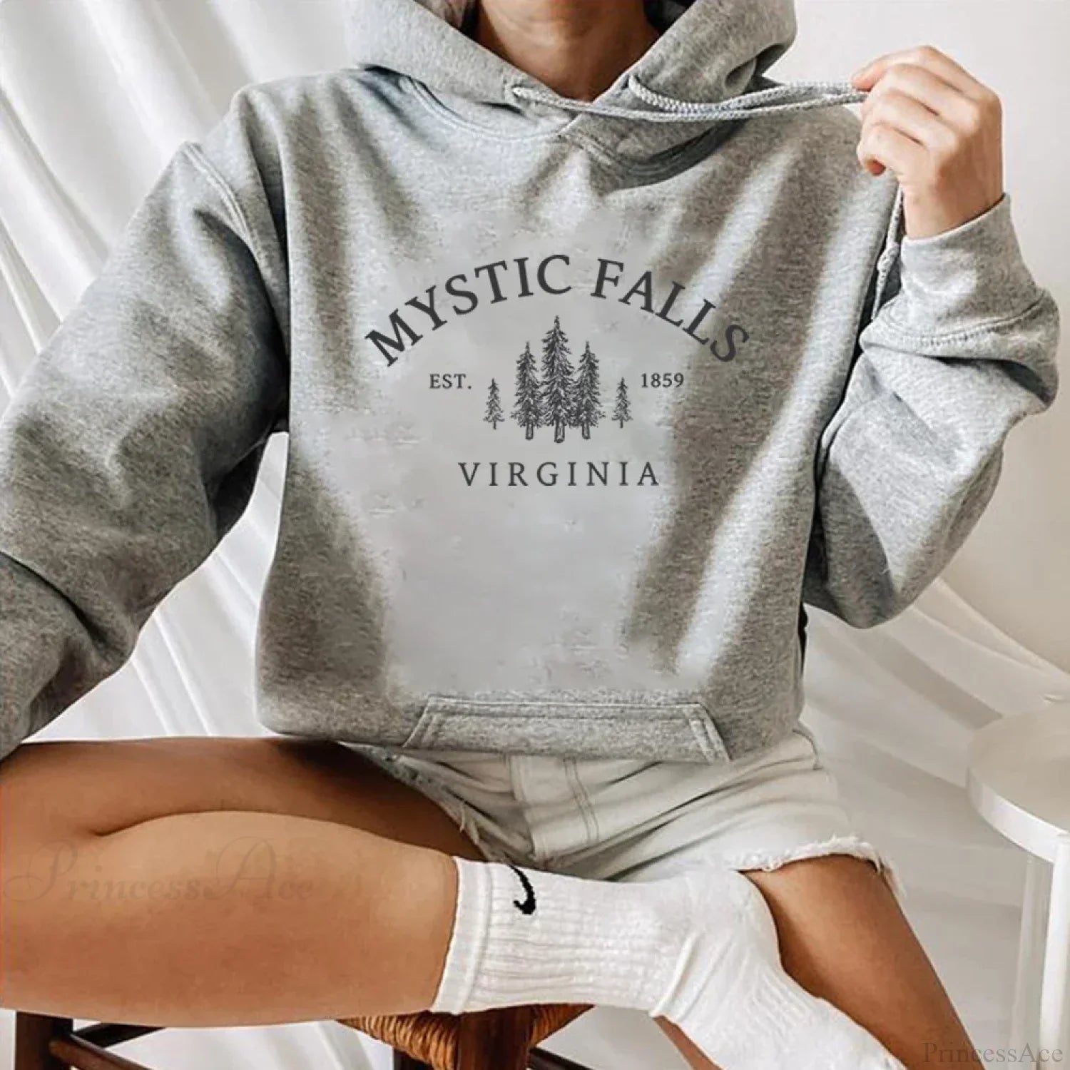 Mystic Falls Virginia Salvatores Vampire Fan Unisex Long Sleeve Hoodie